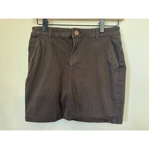 H&M L.O.G.G. Chocolate Brown Utility Mini Skirt Size 6